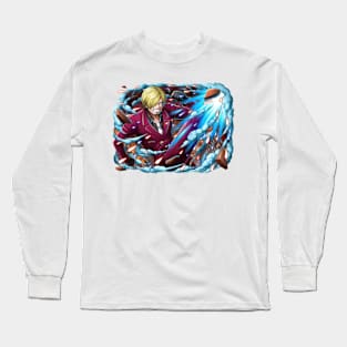 vinsmoke sanji with ifrit jambe Long Sleeve T-Shirt